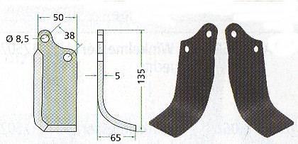 rechte Ausführung AGR-15R 10er Set  Fräsmesser 