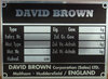 Typenschild David Brown (118654)